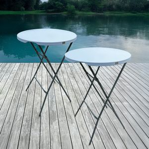 Lot de 2 Tables Hautes Mange Debout Pliante 110x80 cm