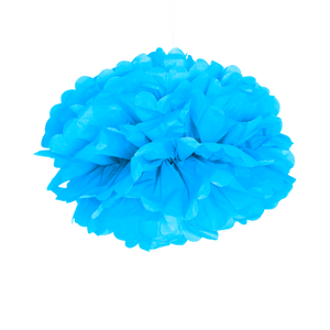 Pompons Turquoise 40 cm x2