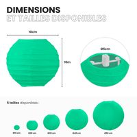 Lot de 12 Boules Japonaises Vert d'Eau 10 cm