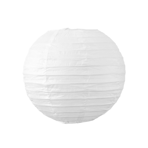 Boule papier 20cm Blanc