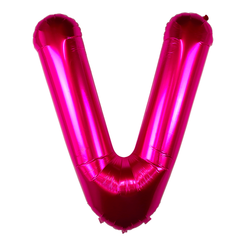 Ballon Lettre V Fuchsia 90 cm