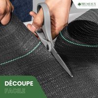 Lot Toile de Paillage 50M 65g/m² + 100 Sardines de Fixation en Plastique