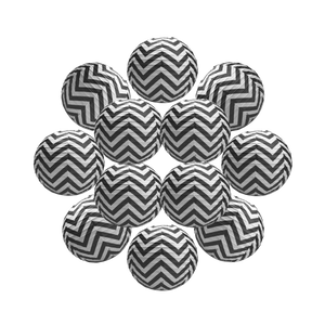 Lot de 12 Boule papier 35cm Chevron Noir