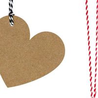 Marque Place Kraft Coeur Naturel x6