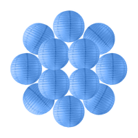 Lot de 12 Boules Japonaises Bleu Roi 40 cm