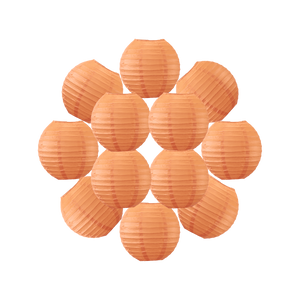 Lot de 12 Boules Japonaises Corail 20 cm