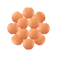 Lot de 12 Boules Japonaises Corail 20 cm