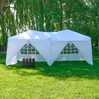 Tente Pliable 3x6m 160 g/m2 Blanche + 6 Parois 