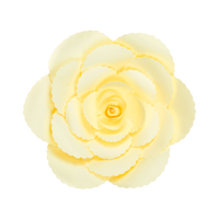 Fleur En Papier Rose Ancienne Jaune Pâle 30 cm