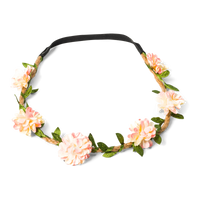 Headband Plastique Dahlia Rose 20 cm