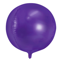 Ballon Rond Aluminium violet 40cm