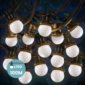 Kit Guirlande Guinguette 100m IP 65 Blanche