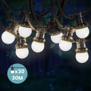 Kit Guirlande Guinguette 30m IP 65 Blanche