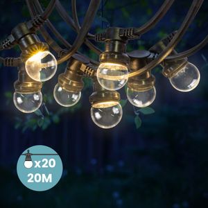 Kit Guirlande Guinguette 20m IP 65 Transparente Dimmables