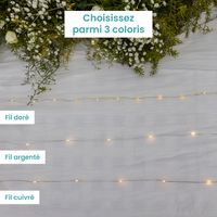 Lot de 4 Guirlandes Micro LED 4M Cuivre 40 LEDs Blanc Chaud