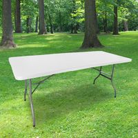 Table Pliante Exterieur 180 cm Rectangulaire Blanc