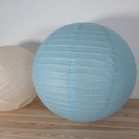 Lot de 12 Boules Japonaises Bleu Ciel 50 cm