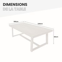 Table de Jardin Elise Bois Acacia Effet Teck - 8 Places