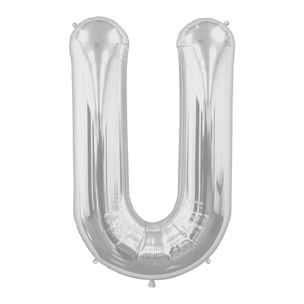 Ballon Lettre U Argent 90 cm