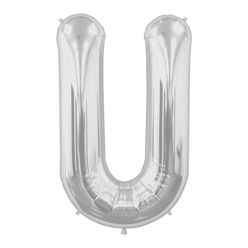 Ballon Lettre U Argent 90 cm