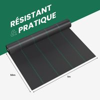 Toile de Paillage 1x50M 130g/m²