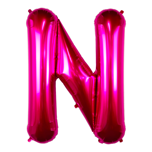 Ballon Lettre N Fuchsia 90 cm