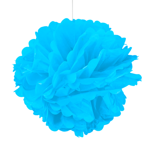 Pompons Turquoise 50 cm x2