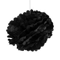 Pompons Noir 40 cm x2