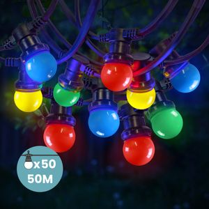 Kit Guirlande Guinguette 50m IP 65 Multicolore