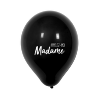 Ballon Mariage "Appelez-moi Madame" Noir