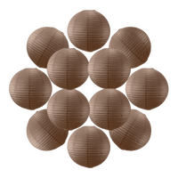 Lot de 12 Boules Japonaises Chocolat 50 cm