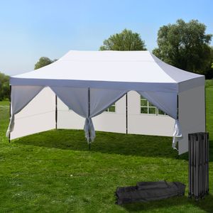 Tente Pliable 3x6m imperméable 320 g/m2 Blanche + 6 Parois