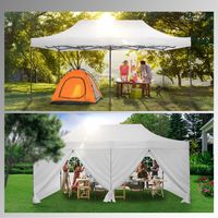 Tente Pliable 3x6m imperméable 320 g/m2 Blanche + 6 Parois