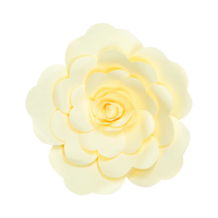 Fleur En Papier Rose Jaune Pâle 30 cm
