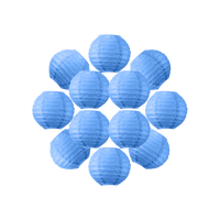 Lot de 12 Boules Japonaises Bleu Roi 10 cm