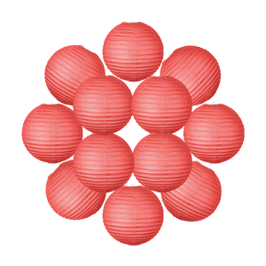 Lot de 12 Boules Japonaises Rouge 40 cm
