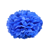 Pompons Bleu Lavande 30cm x2