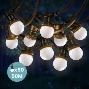 Kit Guirlande Guinguette 50m IP 65 Blanche