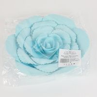 Fleur En Papier Rose Ancienne Turquoise 20 cm