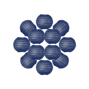 Lot de 12 Boules Japonaises Bleu Navy 10 cm