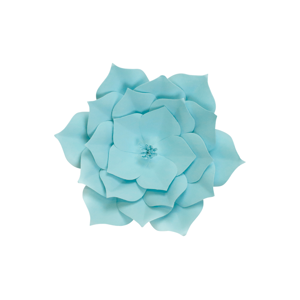 Fleur En Papier Gardénia Turquoise 20 cm