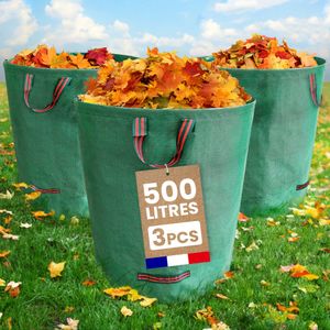 Lot 3 Sacs Déchets Vert 500L