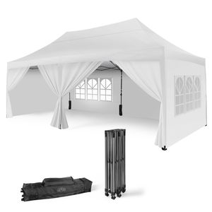 Tente Pliable 3x6m imperméable 320 g/m2 Blanche + 6 Parois