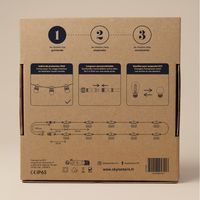 Guirlande Guinguette Noire IP65 5M 10 Douilles pour Ampoules E27