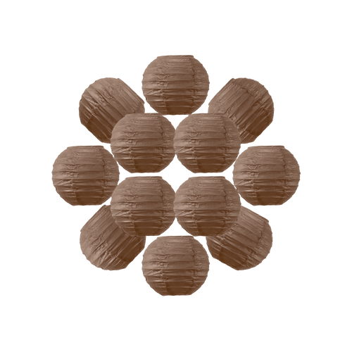 Lot de 12 Boules Japonaises Chocolat 10 cm