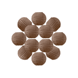 Lot de 12 Boules Japonaises Chocolat 10 cm