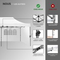 Tente Pliable 3x6m imperméable 320 g/m2 Blanche + 6 Parois