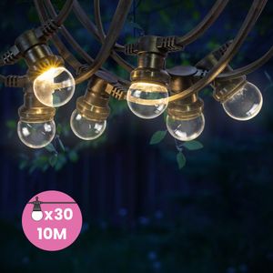 Guirlande Guinguette IP65 10M 30 Bulbes Transparents Dimmables