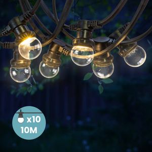 Guirlande Guinguette IP65 10m 10 Bulbes Transparent Dimmables