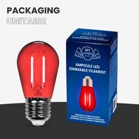 Lot de 10 Ampoules Guirlande Guinguette Led E27 rouge